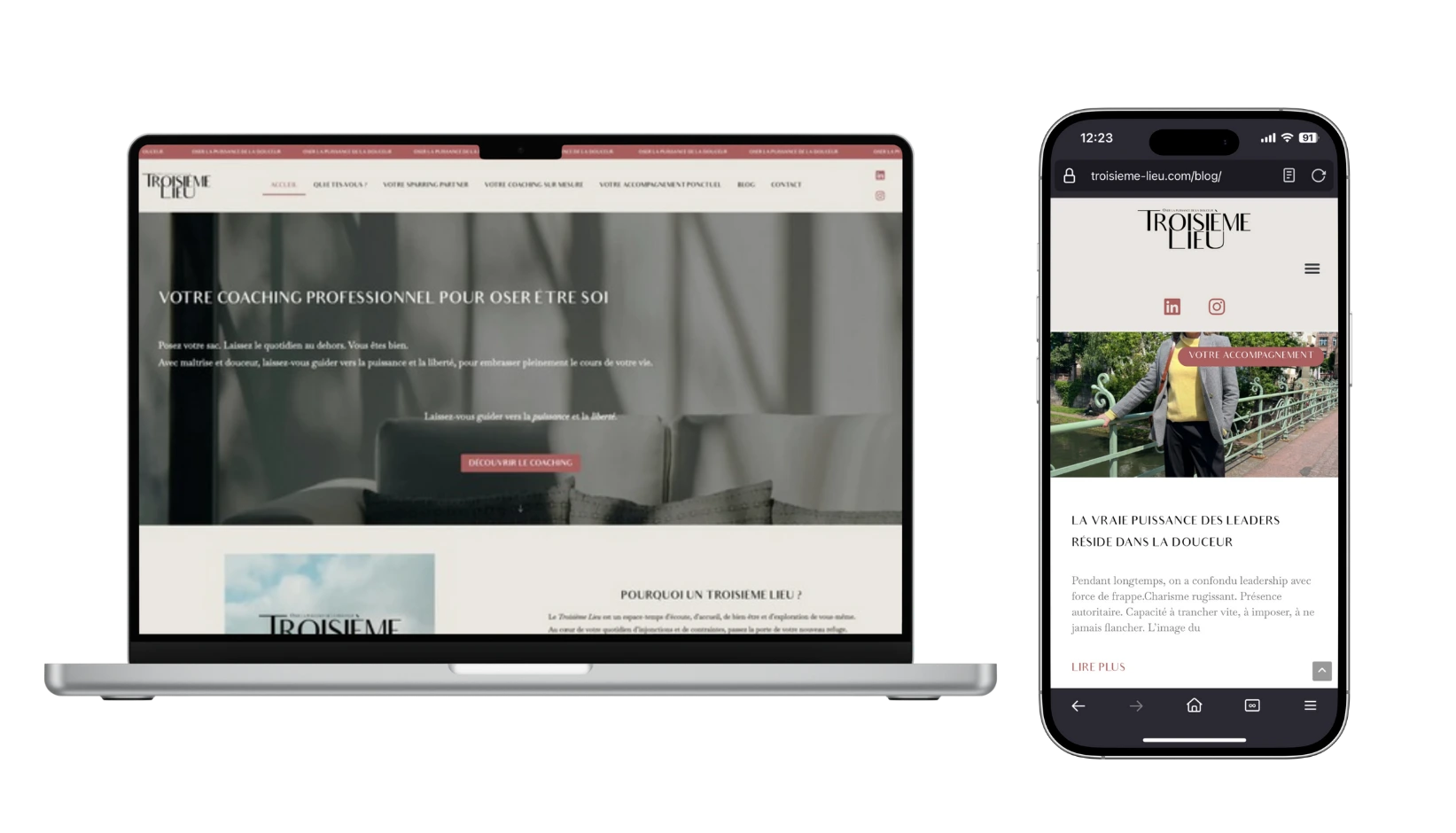 Troisième Lieu desktop et responsive