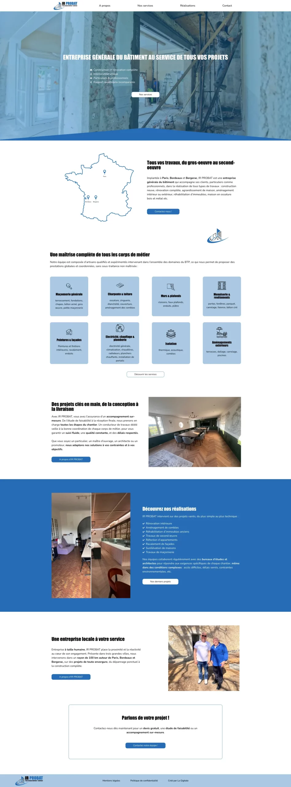 Page d'accueil IR PROBAT